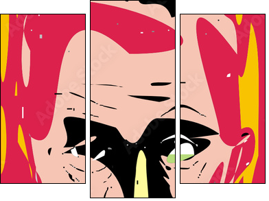 retrato picasiano - Three-piece canvas, Triptych