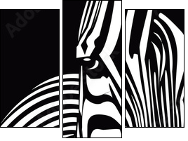 zebra - Three-piece canvas, Triptych