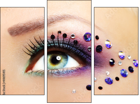 Beautiful Eye Makeup - Three-piece canvas, Triptych