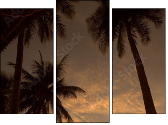 Relaxing hammock sunset - Three-piece canvas, Triptych