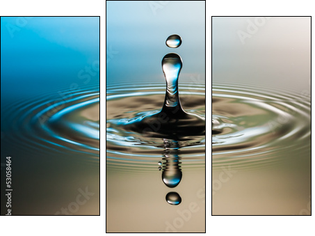Exclamation drop - Three-piece canvas, Triptych