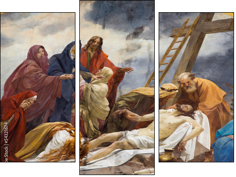 Vienna - Fresco of Deposition of the corss - Schottenkirche - Three-piece canvas, Triptych