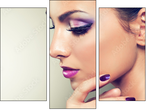 Beauty Portrait - Three-piece canvas, Triptych