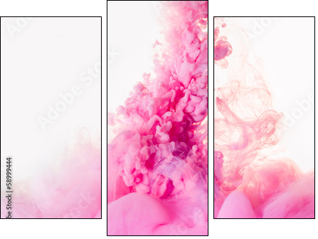 pink smoke - Three-piece canvas, Triptych