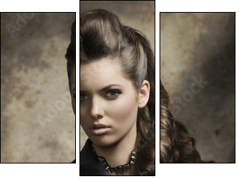 sexy dark lady with rock style - Three-piece canvas, Triptych