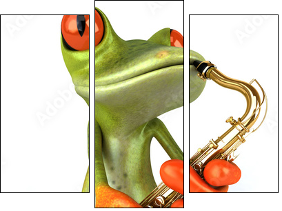 Frog - Three-piece canvas, Triptych