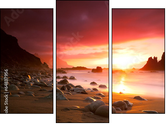 Teneriffa Sunset - Three-piece canvas, Triptych