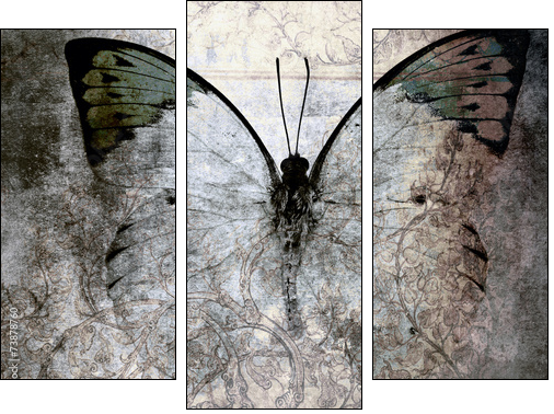 butterfly - Three-piece canvas, Triptych