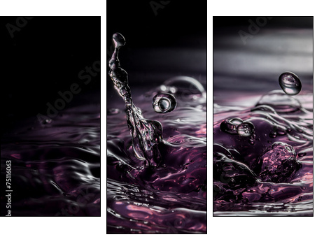 Wassertropfen - Three-piece canvas, Triptych
