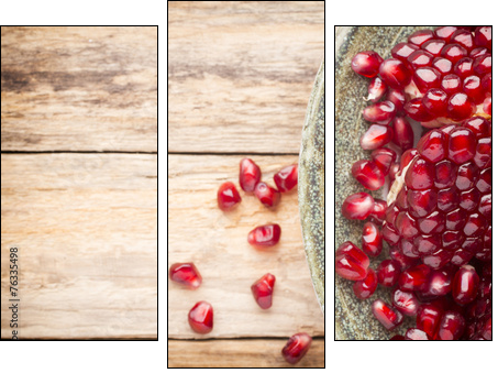 Pomegranate. - Three-piece canvas, Triptych