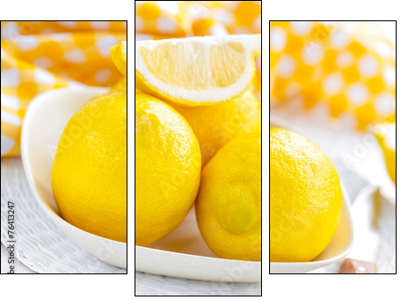 Lemons - Three-piece canvas, Triptych