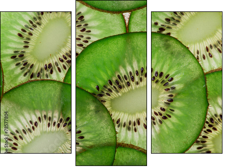 Sliced fruits background - Three-piece canvas, Triptych
