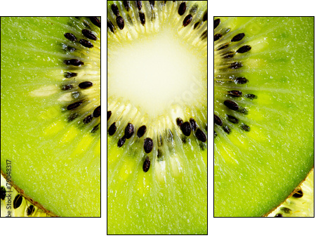 Close up of a healthy kiwi fruit - Three-piece canvas, Triptych