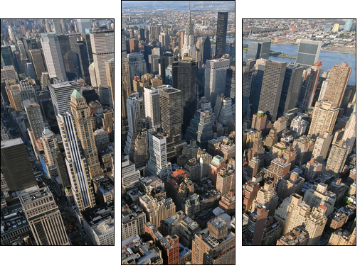 AERIAL VUE OF MANHATTAN (NEW YORK, USA) - Three-piece canvas, Triptych