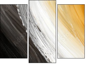 Oil-painted three-color curve. Highly detailed oil painting. - Three-piece canvas, Triptych