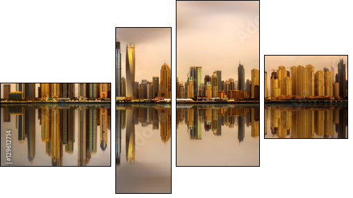 Dubai Marina bay, UAE - Four-piece canvas, Fortyk