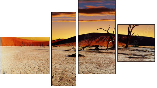Namib Desert, Sossusvlei, Namibia - Four-piece canvas, Fortyk