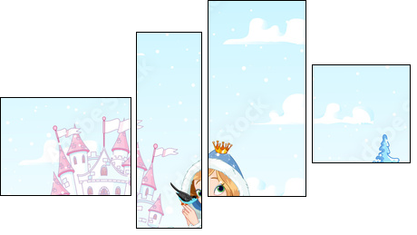 Winter Princess - Four-piece canvas, Fortyk