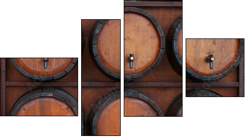 wine barrels stand - Four-piece canvas, Fortyk
