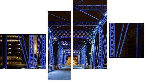 The Magical Blue Bridge - Four-piece canvas, Fortyk