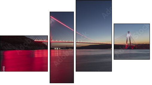 Yavuz Sultan Selim Bridge Istanbul, Turkey - Four-piece canvas, Fortyk