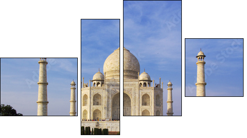 taj mahal in evening light - Four-piece canvas, Fortyk