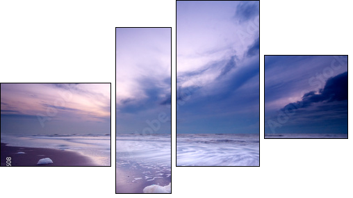 ocean at night - Four-piece canvas, Fortyk