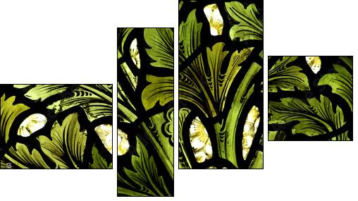 Stained glass pattern - Four-piece canvas, Fortyk