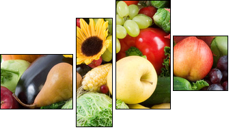 fruits and vegetables - Four-piece canvas, Fortyk