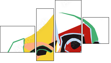 Picasso Portrait - Four-piece canvas, Fortyk