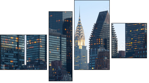 Skyline of midtown Manhattan in New York City - Four-piece canvas, Fortyk