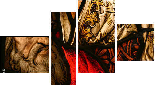 Stained Glass - Four-piece canvas, Fortyk