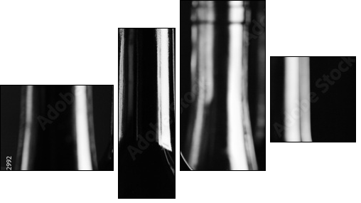 bottles - Four-piece canvas, Fortyk