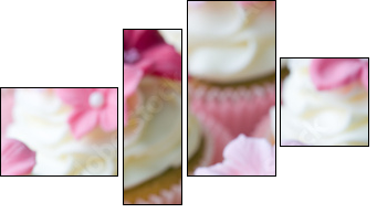 Wedding cupcakes - Four-piece canvas, Fortyk