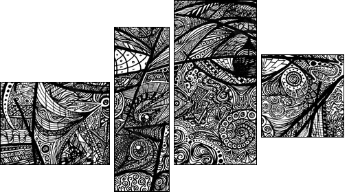 Picassoesque - Four-piece canvas, Fortyk