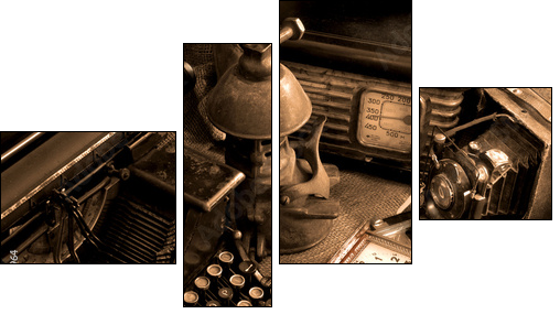 Vintage still-life - Four-piece canvas, Fortyk