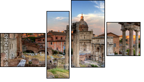 rome hdr panoramic view - Four-piece canvas, Fortyk