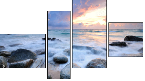 seascape - Four-piece canvas, Fortyk