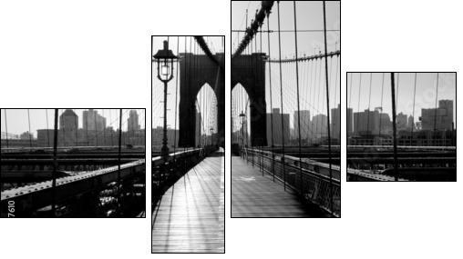 Brooklyn Bridge, Manhattan, New York City, USA - Four-piece canvas, Fortyk