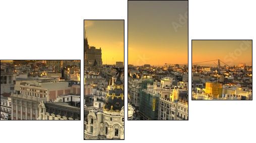 Edificio Metropolis Madrid - Four-piece canvas, Fortyk