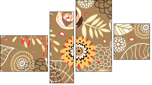 Autumn Texture - Four-piece canvas, Fortyk