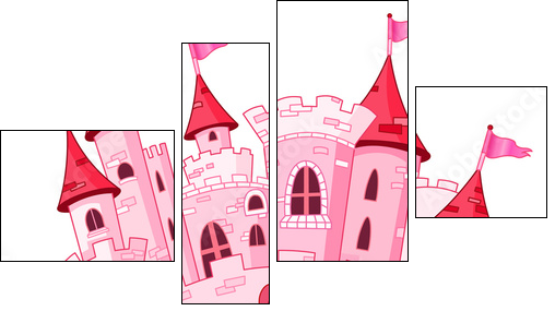 Magic castle - Four-piece canvas, Fortyk
