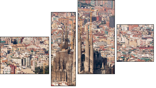 Sagrada Familia - Four-piece canvas, Fortyk