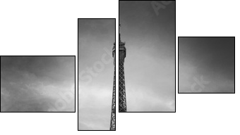 Tour Eiffel et voiture rouge- Paris - Four-piece canvas, Fortyk
