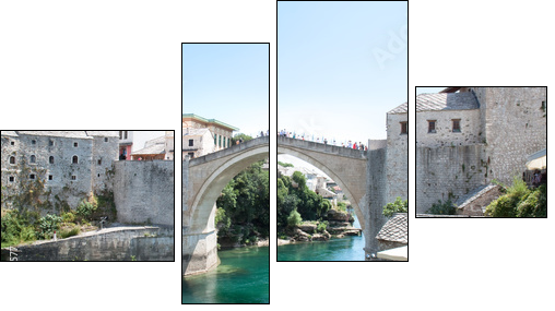 Old bridge - Mosta - Four-piece canvas, Fortyk