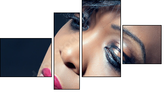 Beautiful young sensual woman with dark makeup - Four-piece canvas, Fortyk