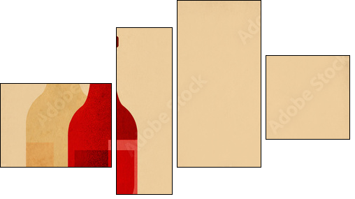 Le vin - Four-piece canvas, Fortyk