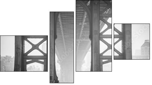 Under the Bridge - Brooklyn - Four-piece canvas, Fortyk