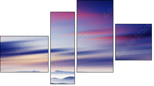 mountain landscape - Four-piece canvas, Fortyk