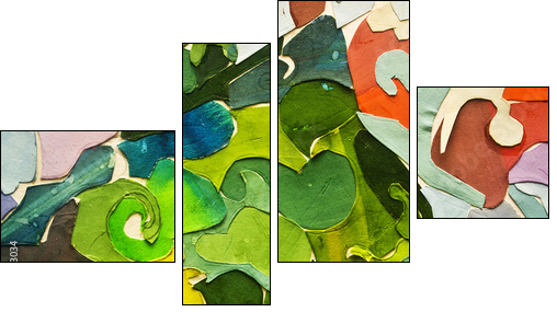 expressive abstract - Four-piece canvas, Fortyk